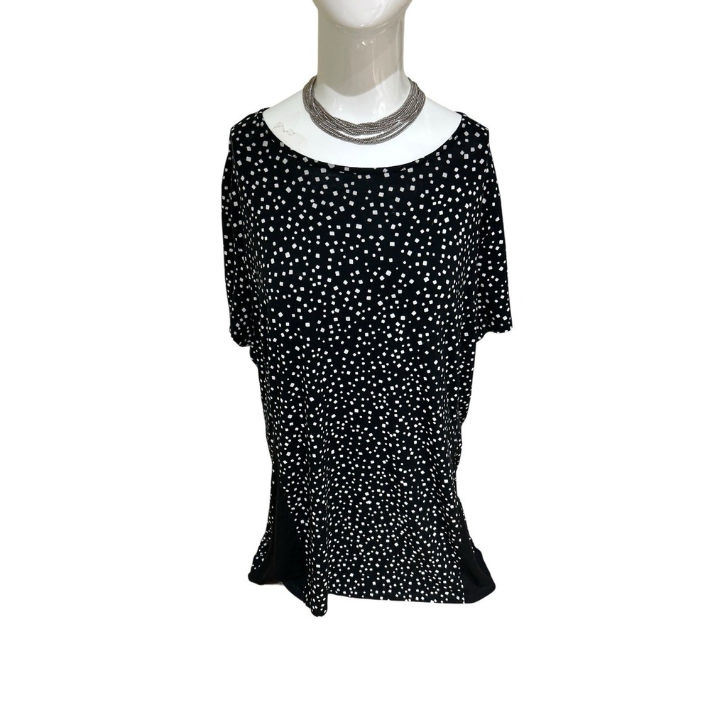 Figure Flattering J. jill wearever sleeveless Polka Squares Dot  Top Tunic Sz XL